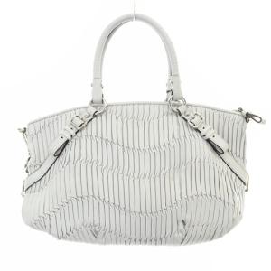 COACH レザー マディソン ギャザード 2way トートバッグ ハンドバッグ ショルダーバッグ 水色 ブルー 15942