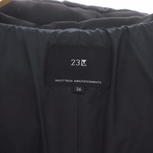 23区 vingt-trois 21AW シレータフタ ショート ダウンコート アウター フード 36 黒 ブラック