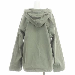 MADISONBLUE OVER DYED DECK HOODIE レースアップ パーカー 長袖 プルオーバー 02 カーキ