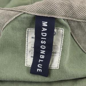 MADISONBLUE OVER DYED DECK HOODIE レースアップ パーカー 長袖 プルオーバー 02 カーキ