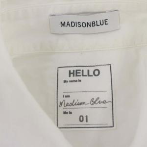 MADISONBLUE J・BRADLEY SHIRT シャツ 七分袖 01 白 ホワイト