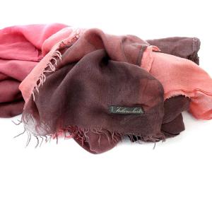 Faliero Sarti ストール シルク 絹 赤 レッド ピンク