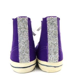 GOLDEN GOOSE VSTAR1 スニーカー ハイカット グリッター キャンバス 35 22cm 紫 パープル