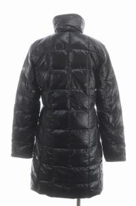 MONCLER 茶タグ レザーパイピング リバーシブル ダウンコート アウター ロング 0 ブラック