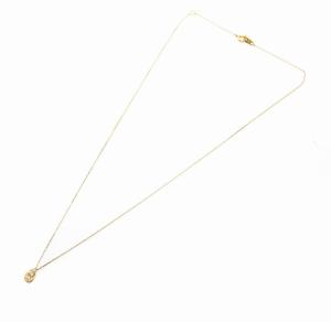 VENDOME AOYAMA ダイヤモンド ガーランド ネックレス K18YG 0.19ct イエローゴールド