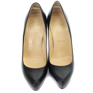 Christian Louboutin レザー ポインテッドトゥ パンプス ピンヒール 36 23cm 黒 ブラック