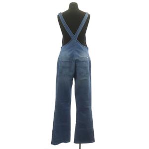 DIESEL DE-ECHO デニムサロペット オールインワン フレアパンツ ストレッチ フロントジップ M 青 ブルー