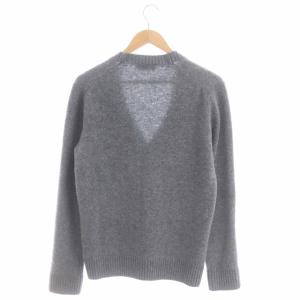 Maison Kitsuné フォックスパッチ ウールカーディガン Vネック 長袖 S グレー