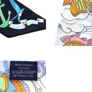 HERMES 22AW ツイリースカーフ sur mon nuage 私の雲 シルク ブラック ブルー