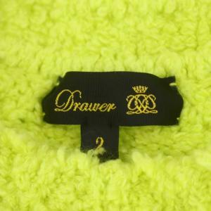 Drawer 3G 天竺編みクルーネックニット セーター 長袖 カシミヤ混 2 黄色 イエロー