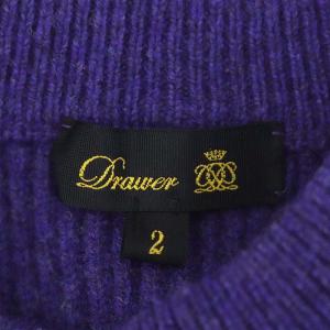 Drawer 22AW カシミヤウール バルーンスリーブニット セーター 長袖 2 紫 パープル