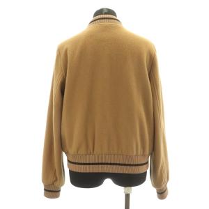 BLUE LABEL CRESTBRIDGE ウールメルトン ブルゾン ジャケット リブ 切替 ロゴ刺繍 36 茶 ブラウン