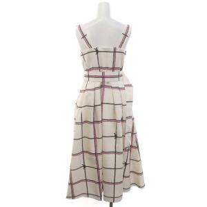 Grace Class 24SS ロープチェックワンピース ベルト 36 オフホワイト
