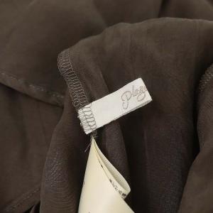 Plage Fibril ギャザーロングスカート ロング丈 マキシ丈 スリット 36 M カーキグレー