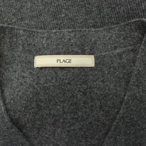 Plage 23AW ミラノリブVネックカーディガン 長袖 グレー
