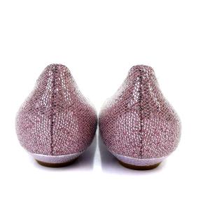 JIMMY CHOO パンプス フラット グリッター 35 22cm ピンク