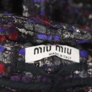 miumiu ウール ツイードジャケット 2WAY 42 マルチカラー