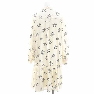 Diagram GRACE CONTINENTAL 23AW スタープリントワンピース ボウタイ 長袖 ひざ丈 36 キナリ