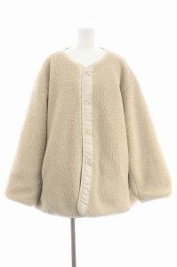 CLANE 22AW CLANE REVERSIBLE BOA JACKET ボアジャケット 中綿ジャケット ノーカラー 1 ベージュ