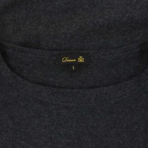 Drawer ロングスリーブニットワンピース ウール ミモレ丈 ロング 長袖 1 ダークグレー