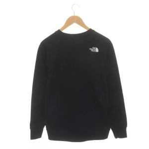 THE NORTH FACE Heather Logo Crew スウェット カットソー 長袖 ロゴプリント M 黒 ブラック NT12038