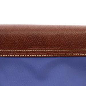 Longchamp ルプリアージュ トートバッグ ナイロン レザー 紫 パープル 茶 ブラウン
