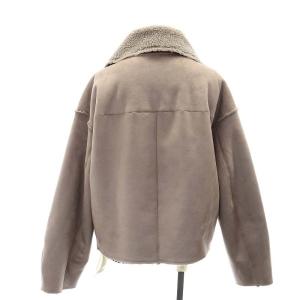 SNIDEL 21AWムートンボアジャケット アウター テーラード ジップアップ F スモークピンク