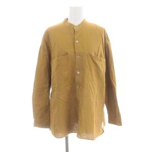 GALLARDAGALANTE CSGG コットンバンドカラーシャツ 長袖 ワイドパンツ イージー M 茶 ブラウン /MF OS