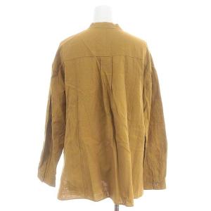 GALLARDAGALANTE CSGG コットンバンドカラーシャツ 長袖 ワイドパンツ イージー M 茶 ブラウン /MF OS