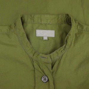 MARGARET HOWELL 23SS COTTON SILK CHAMBRAY ロング 半袖ワンピース ミモレ丈 シャツワンピース バンドカラー ベルトリボン付き