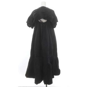 SNIDEL 22AW ボレロレイヤードコットンワンピース ロング ノースリーブ 2点セット F 黒 ブラック