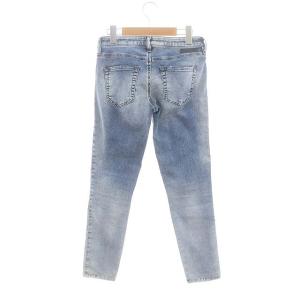 DIESEL デニムスウェット 加工 スキニーパンツ ジップフライ コットン 25 XS 青 ブルー