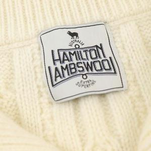 Spick&Span ハミルトンアルパカケーブルZIPベスト ニット ロング ハーフジップ プルオーバー アイボリー