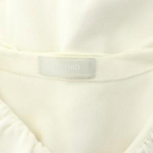 CELFORD 23AW チュールラッフルニットカーディガン ベスト ノースリーブ ストレッチ ONE 白 ホワイト