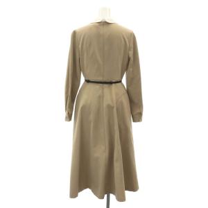 CELFORD 23AW ビットベルト付きフレアワンピース ロング 長袖 36 ベージュ
