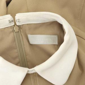 CELFORD 23AW ビットベルト付きフレアワンピース ロング 長袖 36 ベージュ