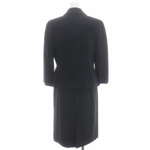 Harrods スーツ セットアップ 上下 ジャケット ステンカラー ワンピース ひざ丈 半袖 3 黒 ブラック