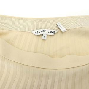 Helmut Lang プリーツフレアスカート マキシ ロング シルク混 2 ベージュ