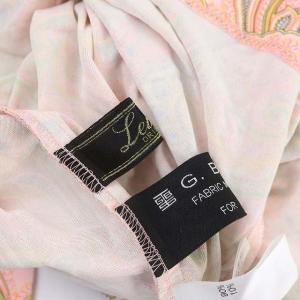 Leilian ペイズリー柄 ハイネック カットソー 長袖 薄手 13+ XL ピンク