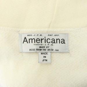 AMERICANA 裏起毛 パーカー スウェット プルオーバー 長袖 S オフホワイト