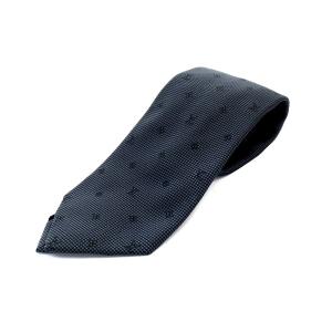 ネクタイ モノグラム シルク 絹 紺 ネイビー