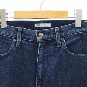 Plage ストレッチセンタープレスデニム パンツ ジーンズ インディゴ 36 S 紺 ネイビー