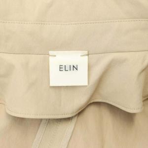 ELIN ビッグカラー トレンチコート アウター ロング ベルト付き 36 S ベージュ