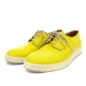 メゾンマルジェラ オックスフォードシューズ レースアップ レザー 24cm 黄色 イエロー