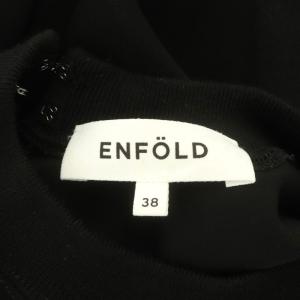 ENFOLD 22AW CURVE-HEM KNIT SLEEVE PULLOVER プルオーバー カットソー ニット 切替 長袖 38