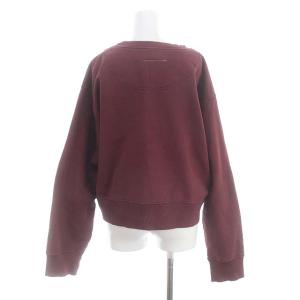MM6 Maison Margiela ショートクルーネックスウェット トレーナー 長袖 M ワイン