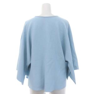 ADORE ドライストレッチニット カットソー 七分袖 38 水色 ライトブルー