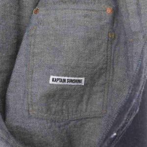 KAPTAIN SUNSHINE 22AW Denim Tracker Jacket Gジャン ステンカラー 薄手 40 ネイビー