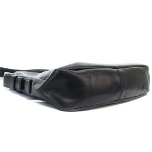 HIROFU Hロゴ ワンショルダーバッグ レザー 黒 ブラック