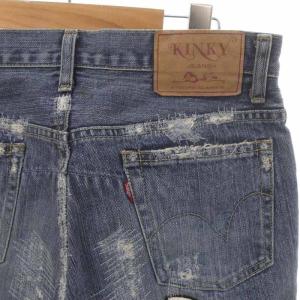 HYSTERIC GLAMOUR リペア加工 ワッペン デニム ジーパン ボタンフライ コットン S マルチカラー